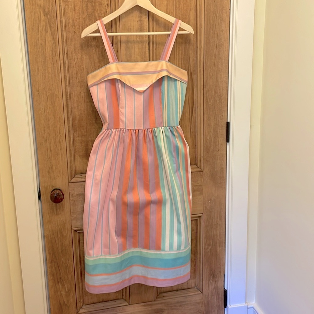 Vintage 80s Pastel Dress by Blair Woolverton Size Women’s 12 (vintage sizing)